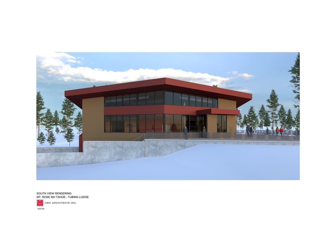 Mt. Rose Tubing Lodge — architectural rendering, front elevation