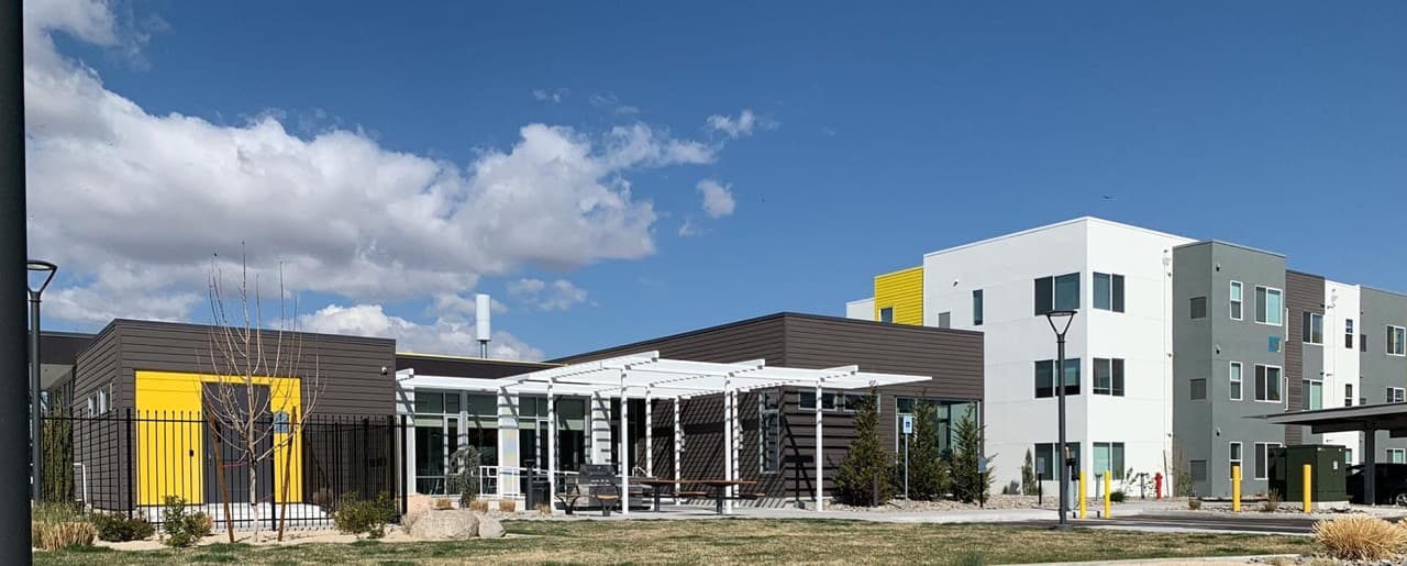 Parq Apartments — amenity area with pergola
