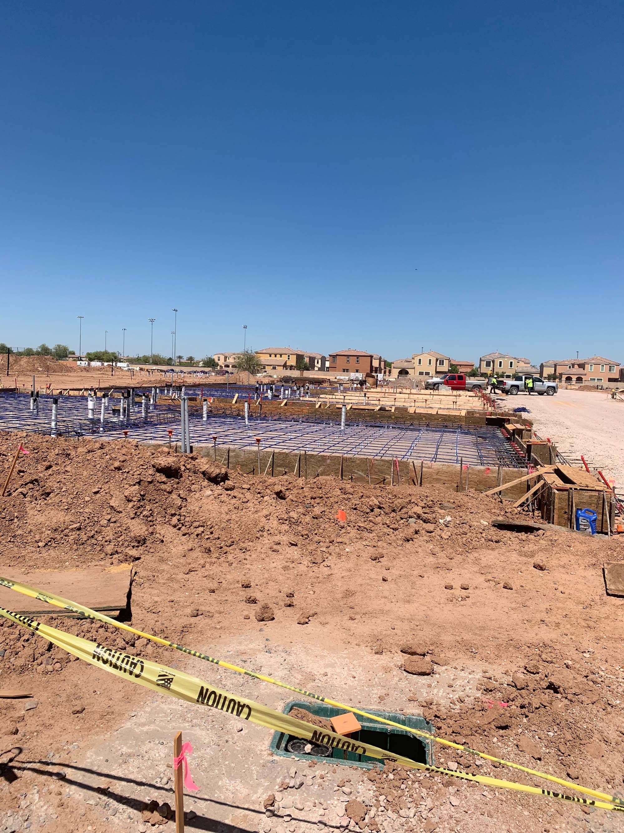 Large rebar grid foundation showing structural engineering precision — Palisade Engineering